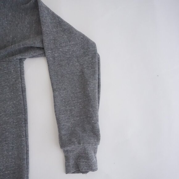 Aviator Nation Grey Cotton Zip Hoodie Blue Stripe Sporty Retro Nostalgic XL - Picture 5 of 12